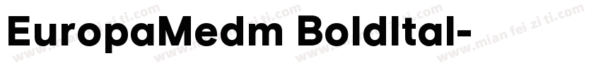 EuropaMedm BoldItal字体转换